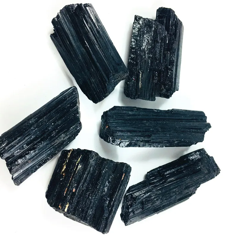 100% натуральный черный турмалиновый кристалл драгоценный камень образцы