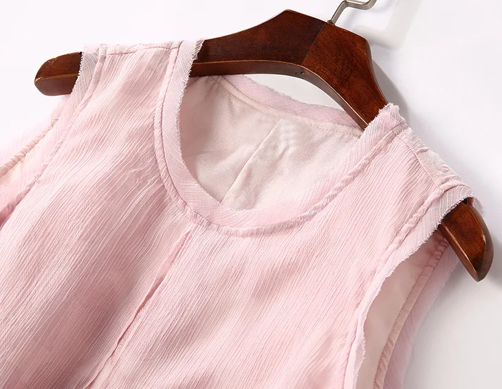 Летнее платье Для женщин без рукавов жаккард сплошной Цвет круглым вырезом шить