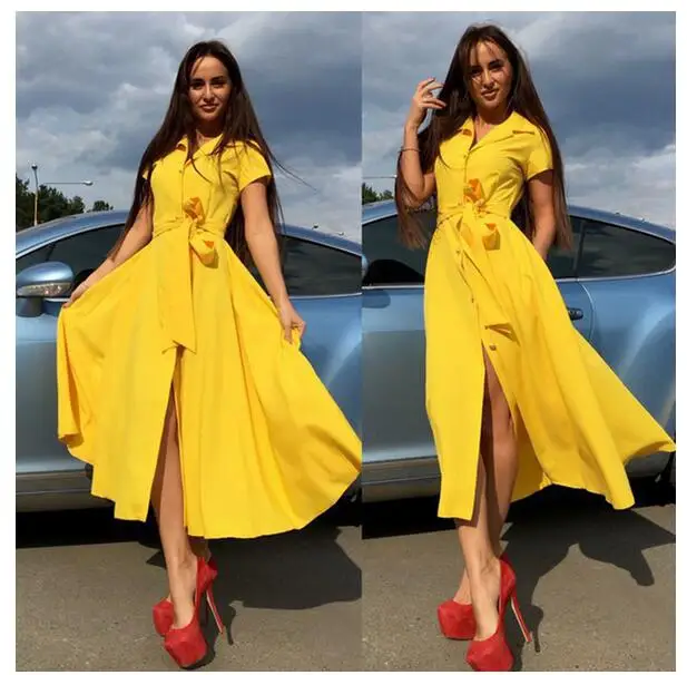 Женское винтажное платье с высокой талией розовое повседневное длинное