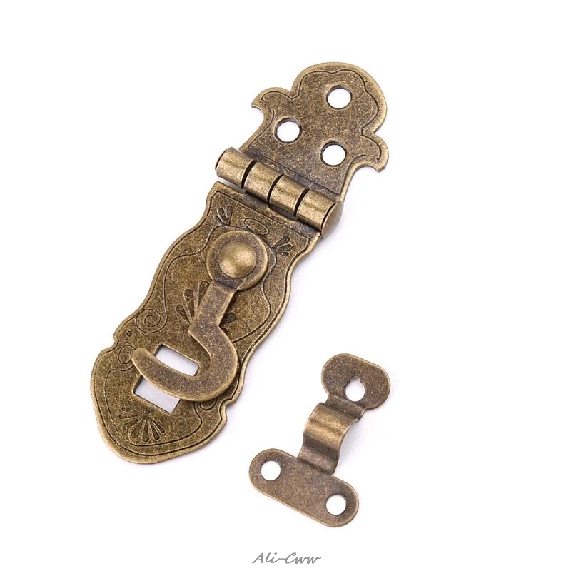 Bronze Tone Wooden Box Toggle Lock Vintage Metal Buckle Antique Hasp Latch | Обустройство дома