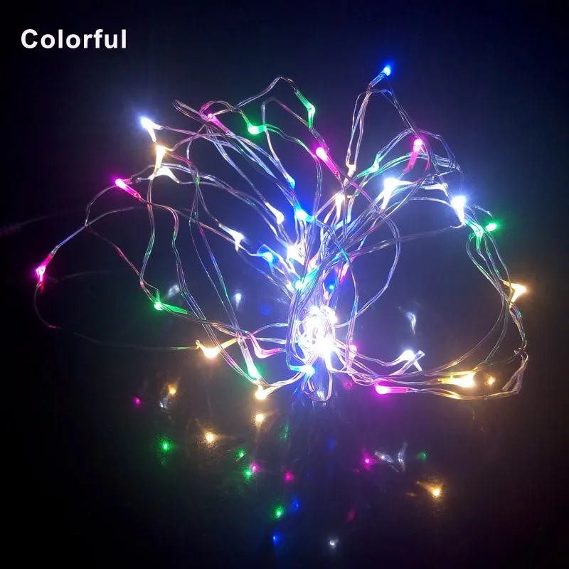 Рождественская елка украшения Гирлянда освещение 5 М звездный свет LED медный