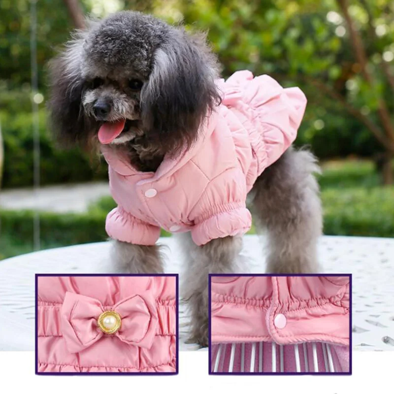 Теплый Pet Костюмы для Одежда собак маленьких куртка щенок хлопок мягкий