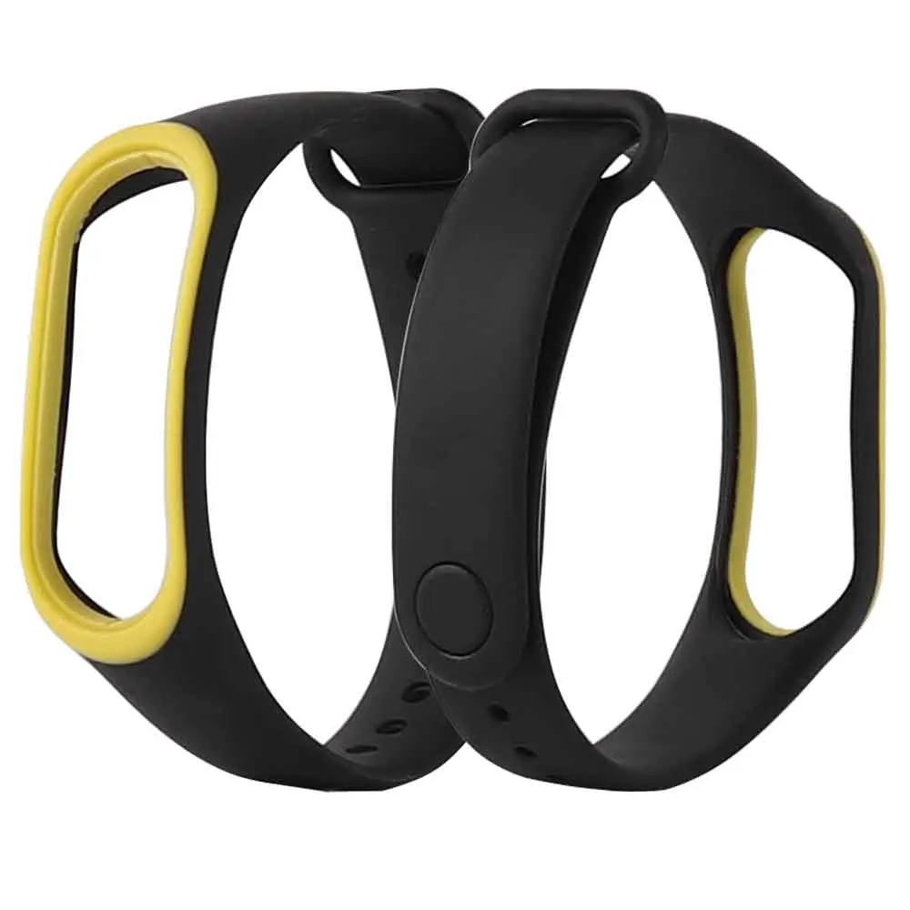Duble color mi Band 3 4 сменный силиконовый ремешок на запястье Аксессуары Анти-потеря Спортивные ремни для Xiao mi 3 умный Браслет