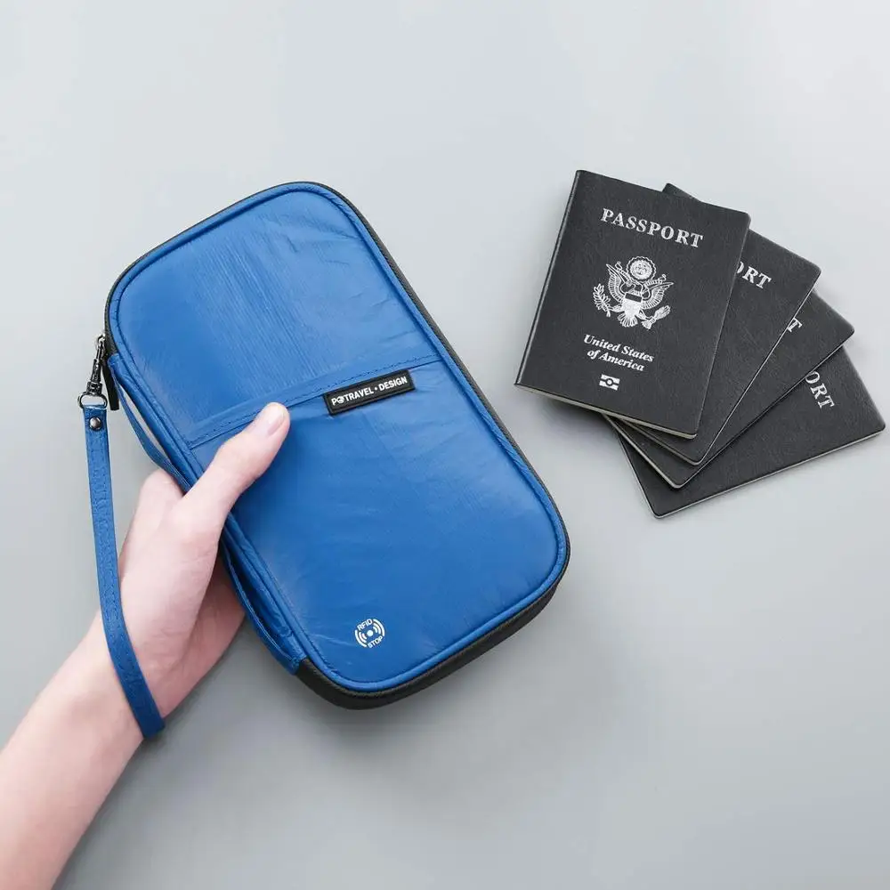 Паспорт дорожный кошелек для мужчин и женщин RFID Блокировка кредитной карты держатель паспорта водонепроницаемый семейный путешествия Organizer мужчины t Органайзер кошельки