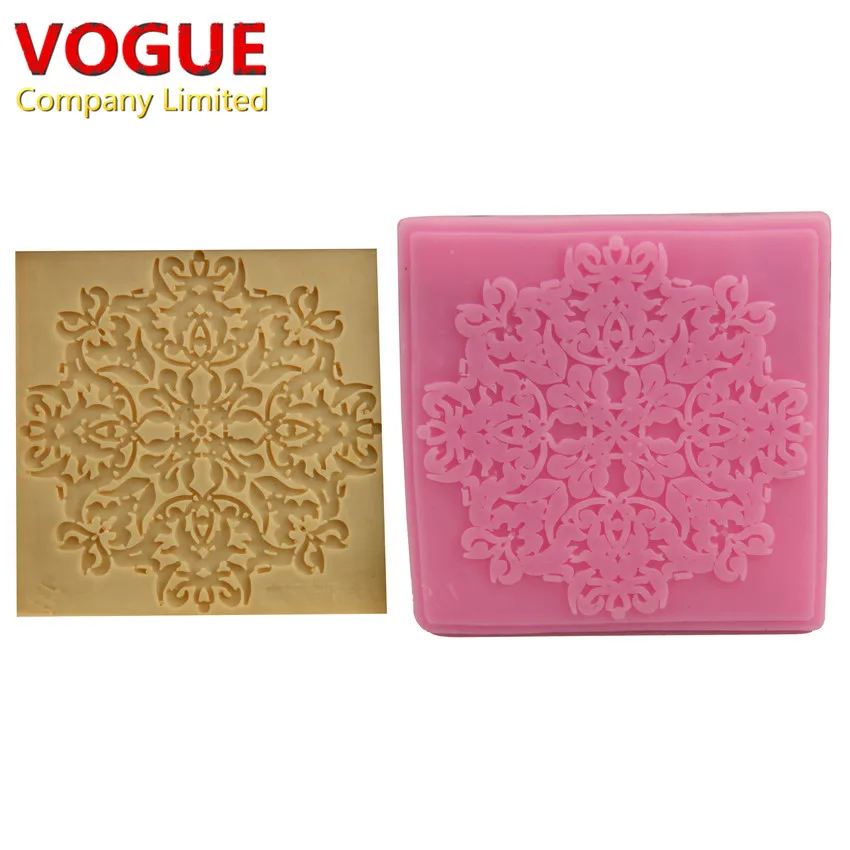 Красивые DIY Sugarcraft мягкий силиконовый Тиснения Плесень Конфеты Помады Торт