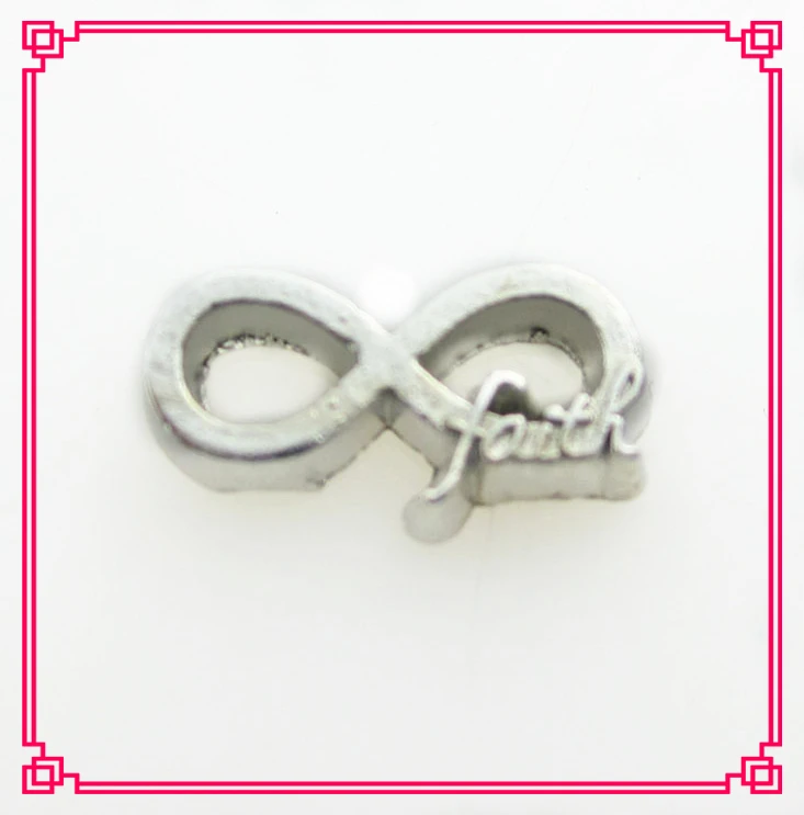 2015 новое поступление знак бесконечности слово Faith плавающие амулеты живые