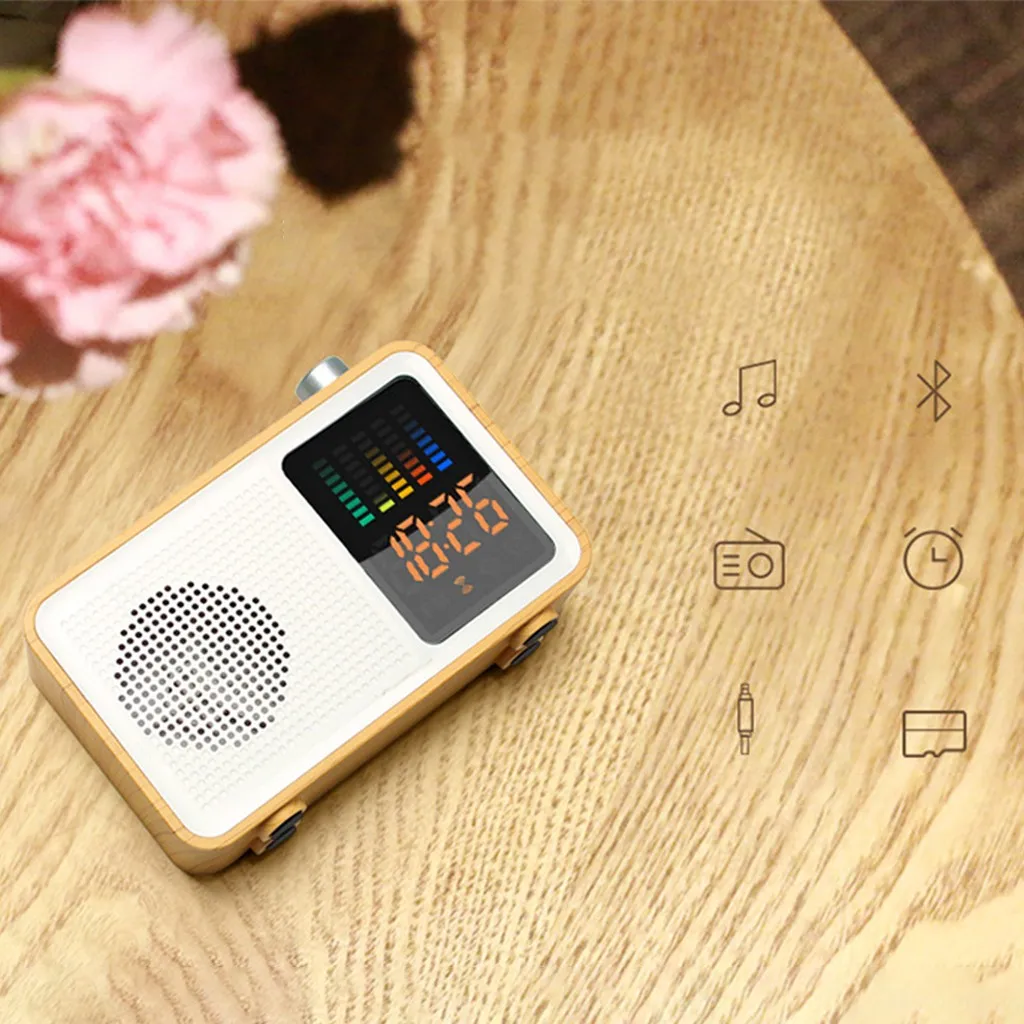 Bluetooth Колонка HIPERDEAL 2019 модная Беспроводная MIABOO в стиле ретро под дерево радио с
