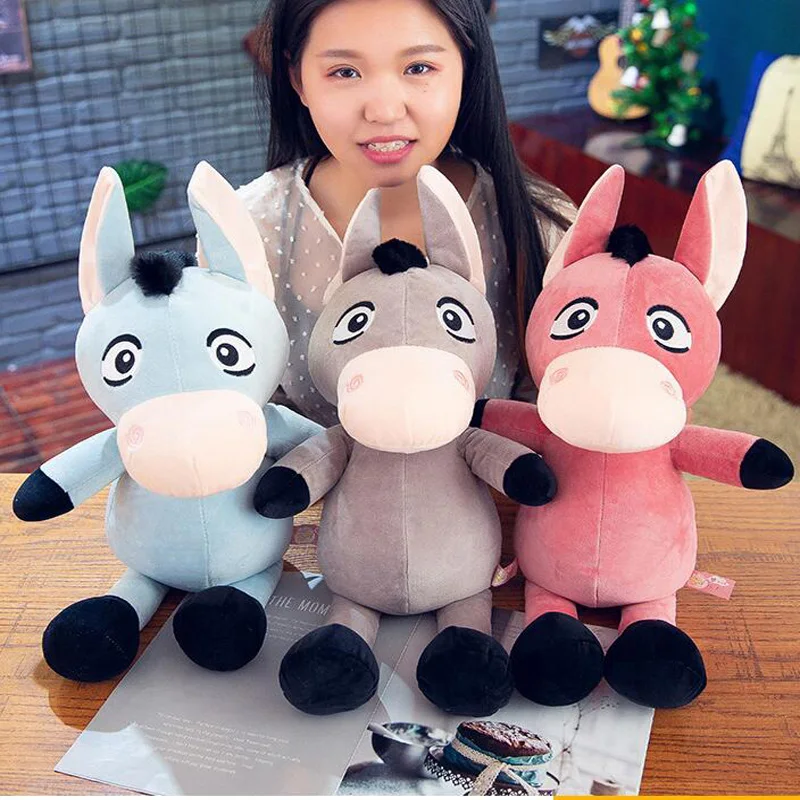 Креативный новый цветной маленький плюшевый Ослик игрушка из хлопка кукла