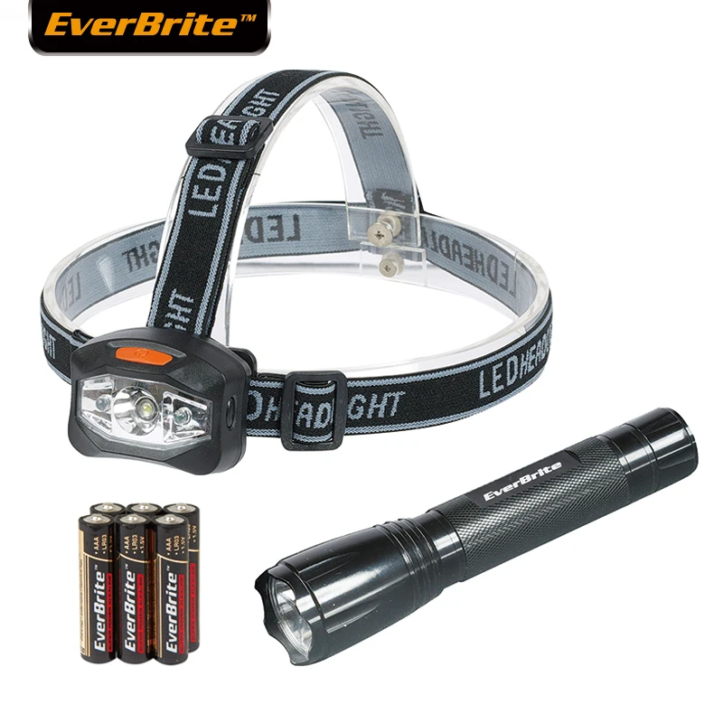 Everbrite светодиодный вспышка светильник Набор Открытый Кемпинг Светильник головной светильник 30 люмен вспышки светильник(2 шт. в упаковке) светодиодный фонарь