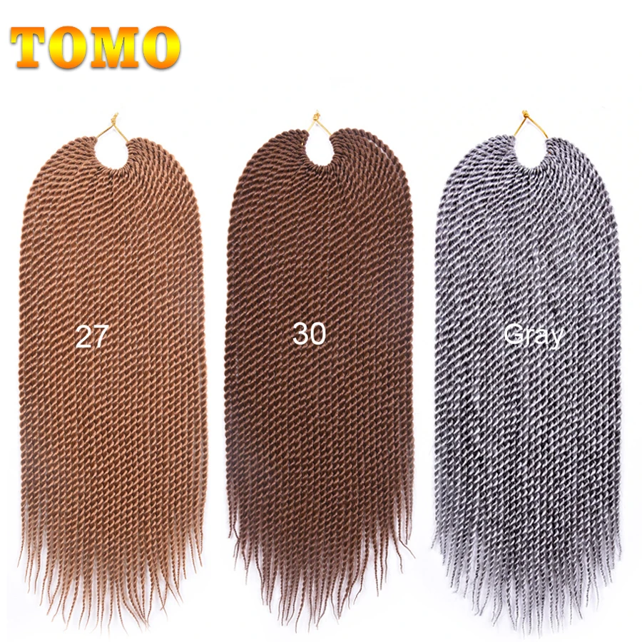 TOMO, 14, 16, 18, 20, 22 дюйма, Омбре, синтетические, на крючках, косички, волосы, 30 прядей/упаковка, Сенегальские, закрученные, косички, волосы для наращивания, черный, красный