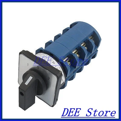 

AC 660V 63A 16 Terminals 3 Positions Rotary Selector Cam Changeover Switch