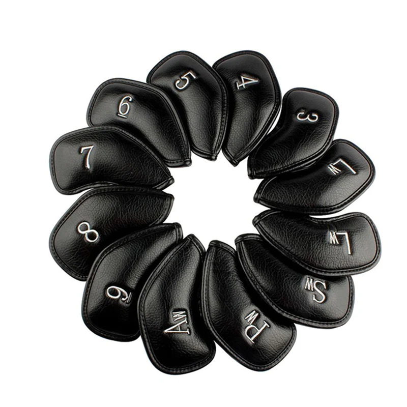 Newly 12Pcs Golf Iron Head Cover Set Universal Covers with Embroidery Numbers FMS19 | Спорт и развлечения