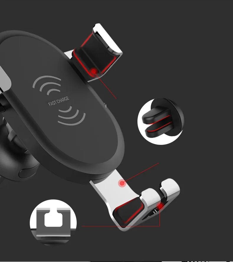 Qi Wireless Car Charger Phone For Iphone Samsung Mobile Charging usb Quick 3.0 Fast 10W 5V/2A | Мобильные телефоны и