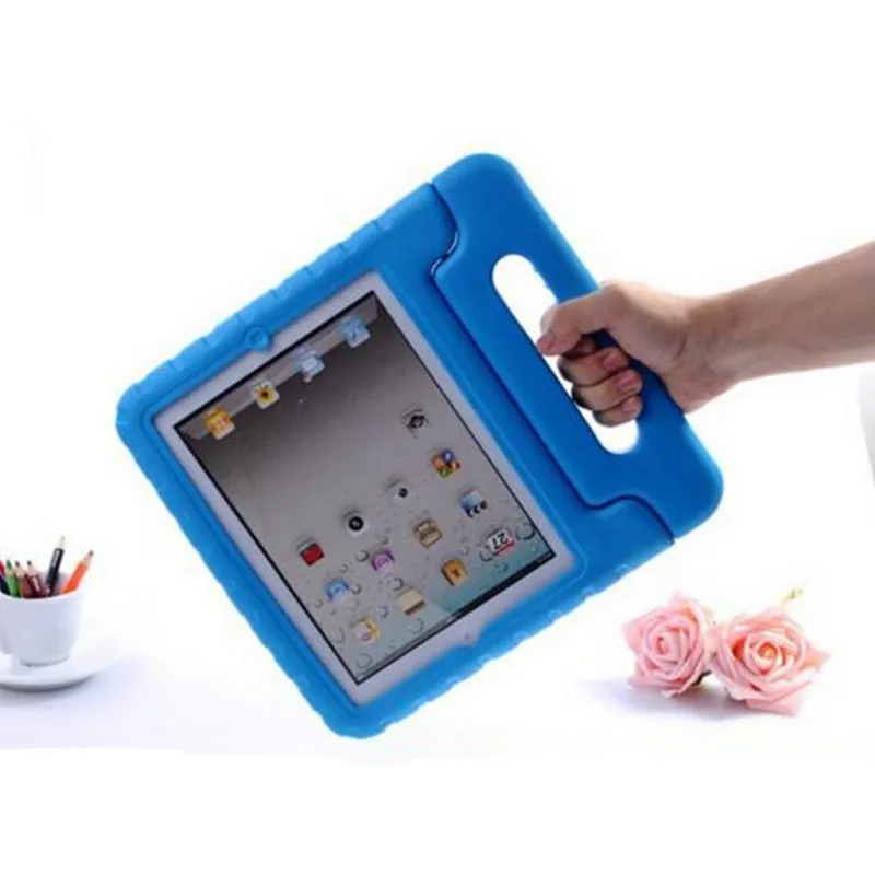 

For Apple iPad 2 3 4 EVA Foam Shockproof Case for iPad2 ipad3 ipad4 Funda Coque Children Kids Handle Stand Protective Cover