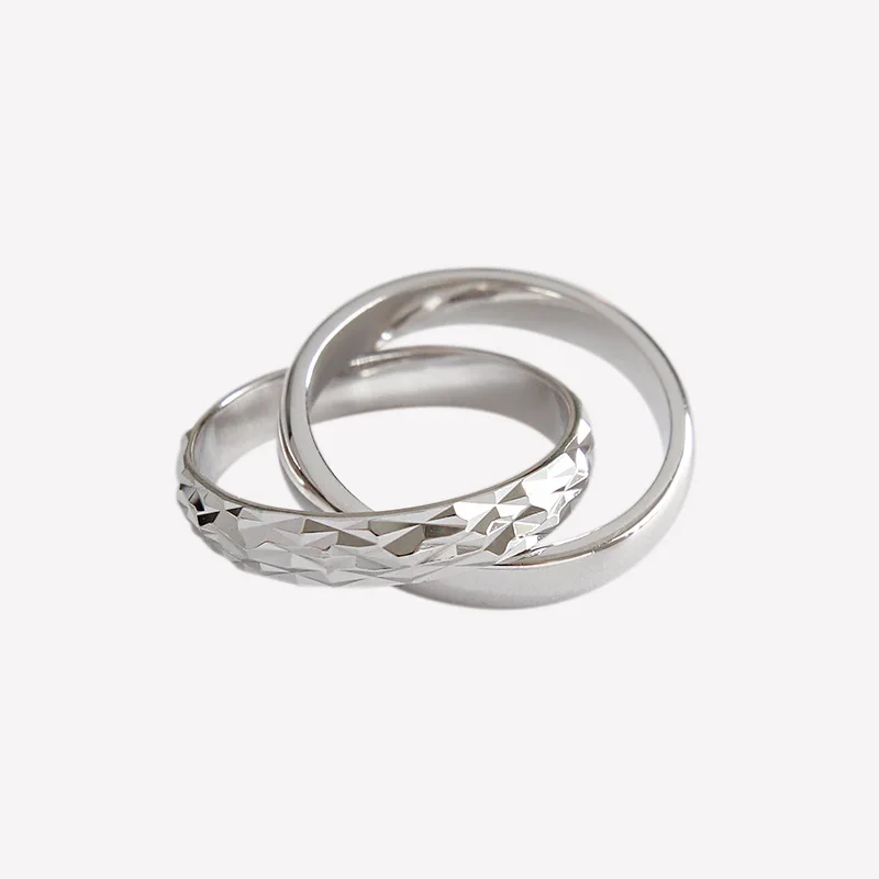 100% стерлингового серебра 925 пробы двойное кольцо круги для женщин bijoux femme можное
