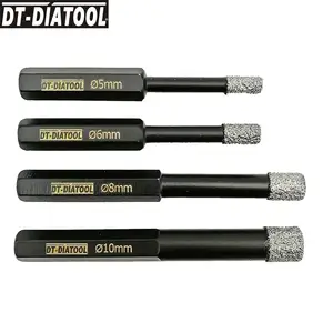 Быстрорежущие алмазные сверла, 4 шт., многоцелевые сверла для мраморной плитки, шестигранная буровая пила, диаметр 5-12 мм