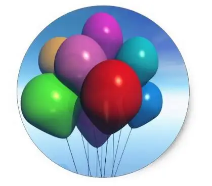

1.5inch Party Balloons Bunch Sticker