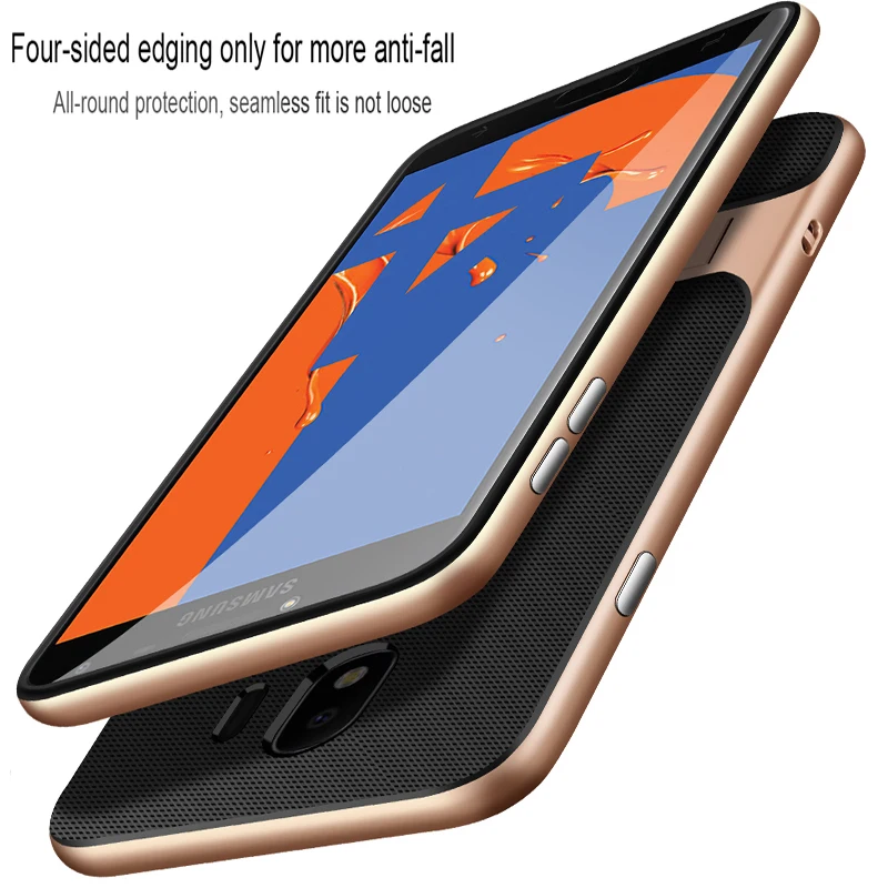 YonLinTan coque, чехол, чехол для samsung galaxy J4 J4Plus plus, силиконовый силиконовый чехол для задней панели телефона с роскошным держателем