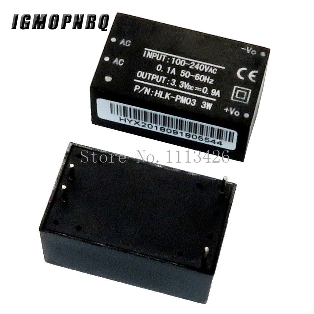 

10pcs HLK-PM03 AC-DC 220V to 3.3V Step Down Buck Power Supply Module Intelligent Household Switch Converter