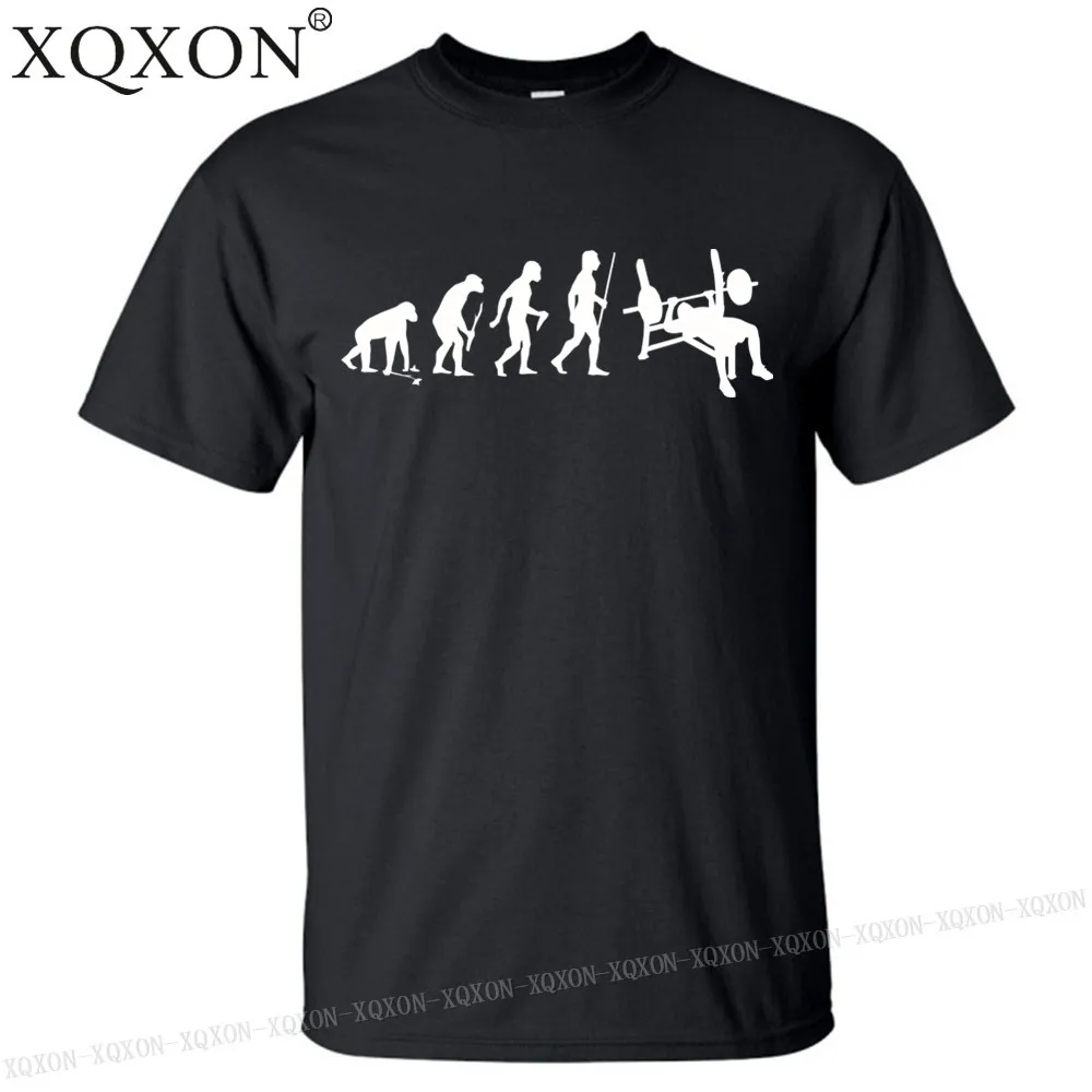 

New- Evolution of Man Bench Press Design High-quality cotton men t shirt tops K282