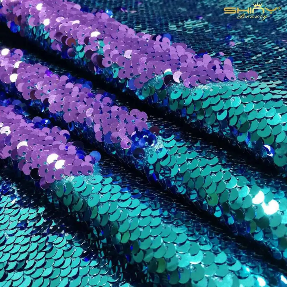 Turquoise to Purple 4 фута* 3 фута(125*92 см) золото/черный/розовый ткань с обратимой Блестки для платья/скатерти/бегунов/Свадебные украшения/фоновый материал-C - Цвет: Turquoise to Purple