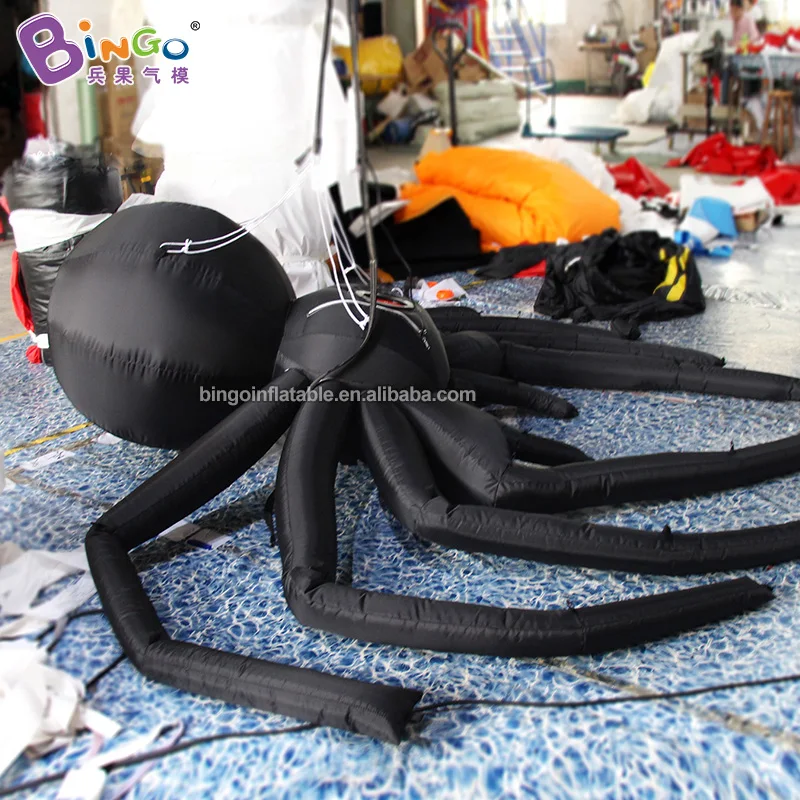 EXQUISITE CRAFT 3m inflatable giant spider with white stripe air filled Halloween day big decoration personalized advert | Игрушки и