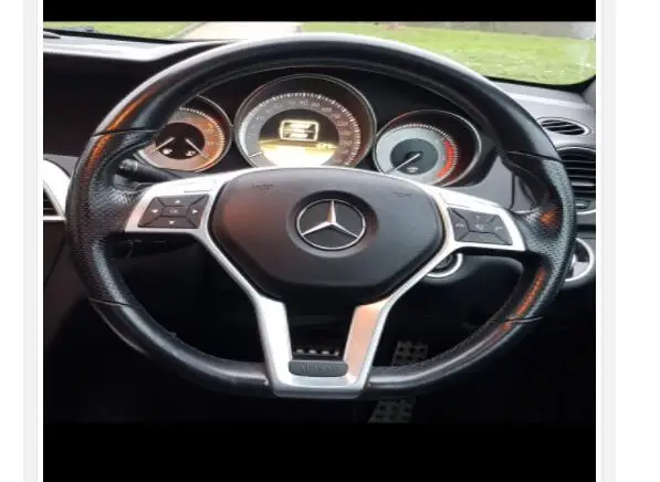 Черная кожа замша DIY сшитый вручную чехол рулевого колеса автомобиля для Mercedes-Benz