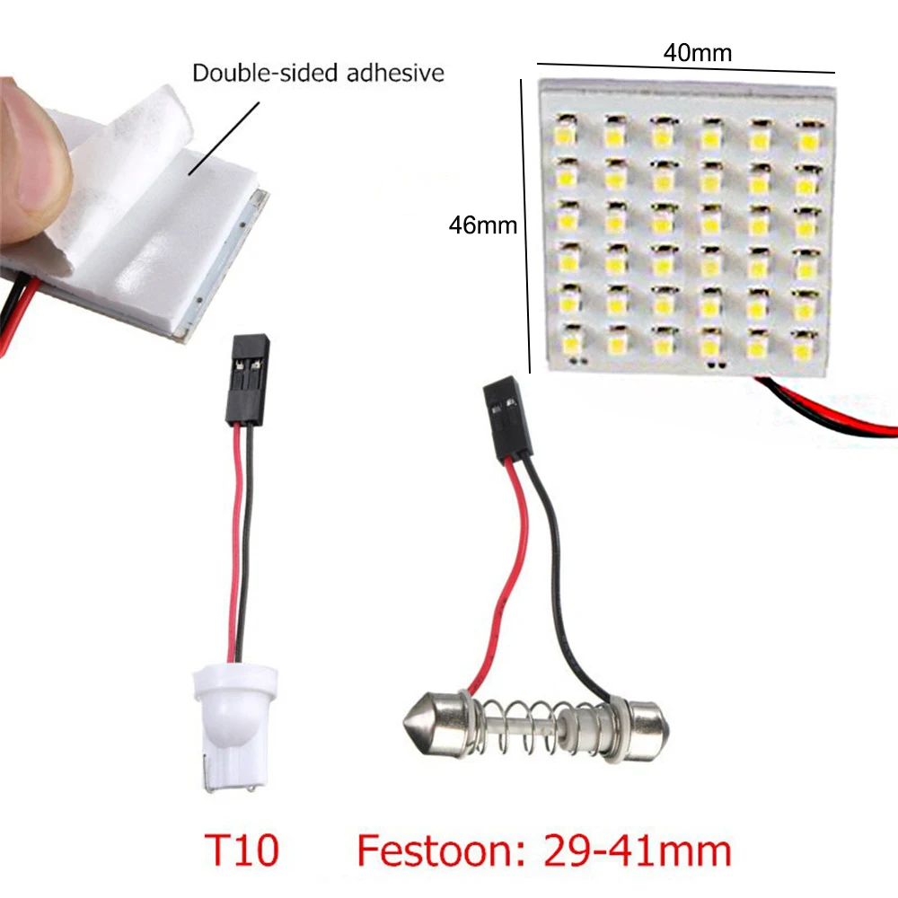 48 SMD 3528 12 Светодиодный Панель белый автомобиль для чтения карты лампа авто