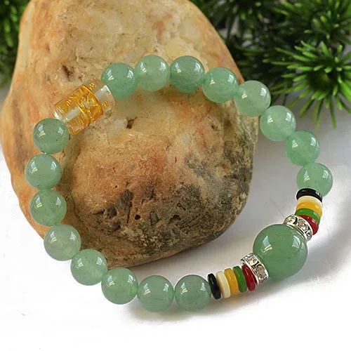 Счастливый драгоценный камень браслет с мантрой молитва бусины натуральный