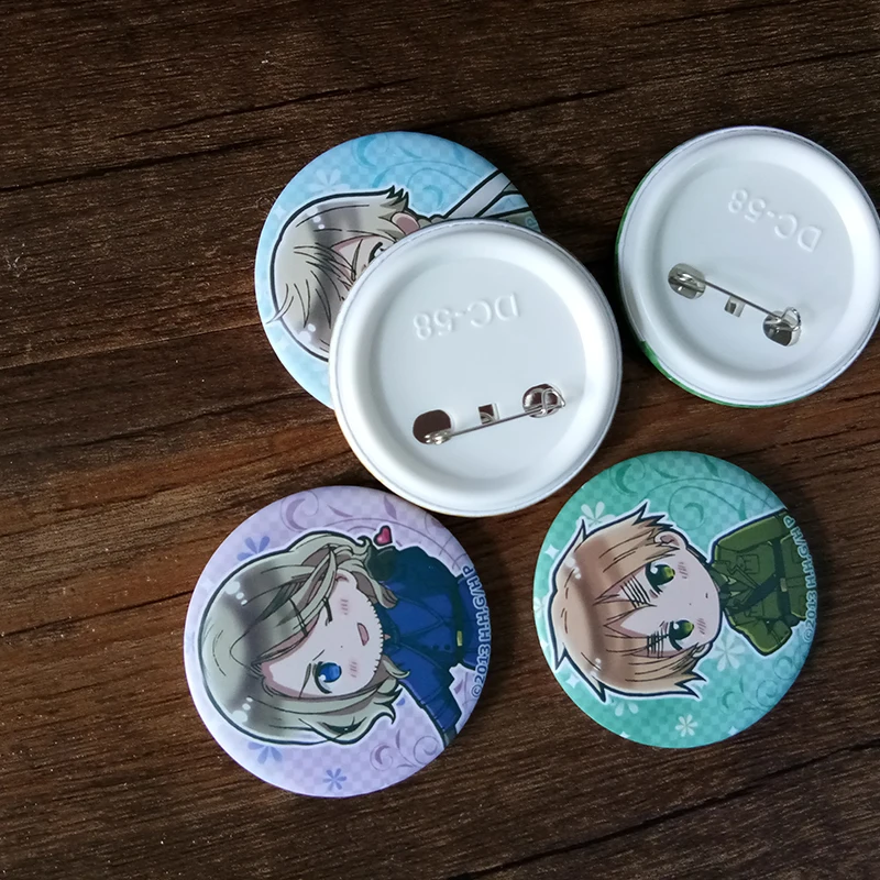 8 шт./компл. 58 мм аниме оси силы Hetalia мир Мерцающая панда Китай APH Moive брушпин Россия