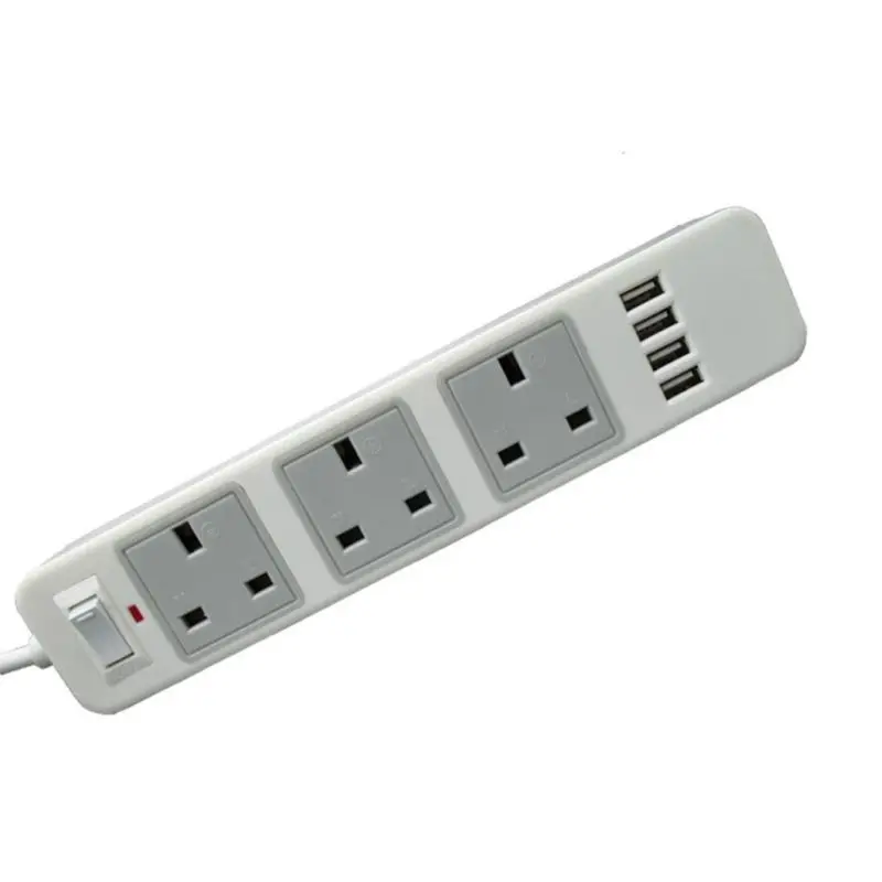 Силовая лента с стабилизатором напряжения 3 банды 4 usb порта 2 м