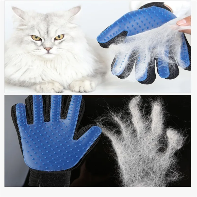1 предмет силиконовая щетка для животных перчатки Deshedding нежный эффективное Уход за лошадьми перчатки "Кошка" для домашних животных перчатка аксессуары для собак поставки