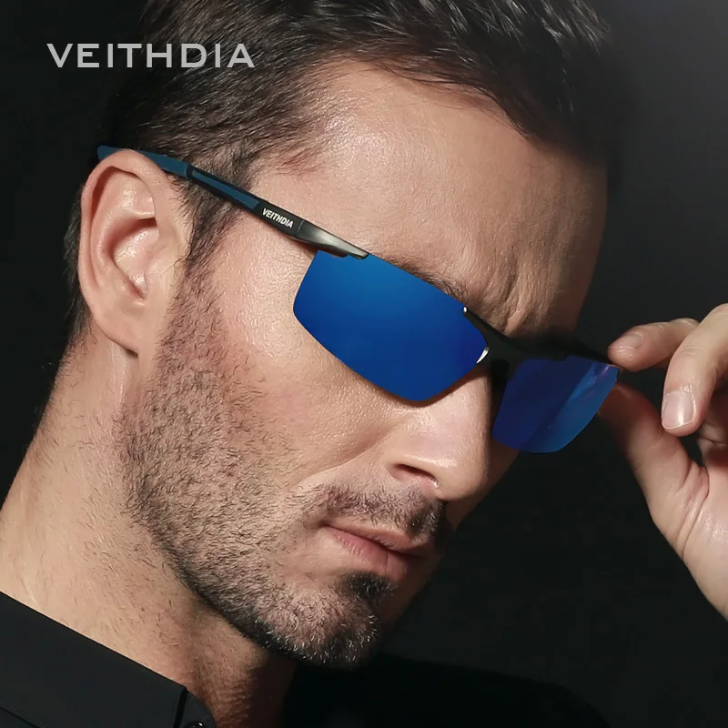 VEITHDIA Aluminum Magnesium Men's Sunglasses Polarized UV400 Coating Mirror Sun Glasses Outdoor Male Eyewear Accessories 6588