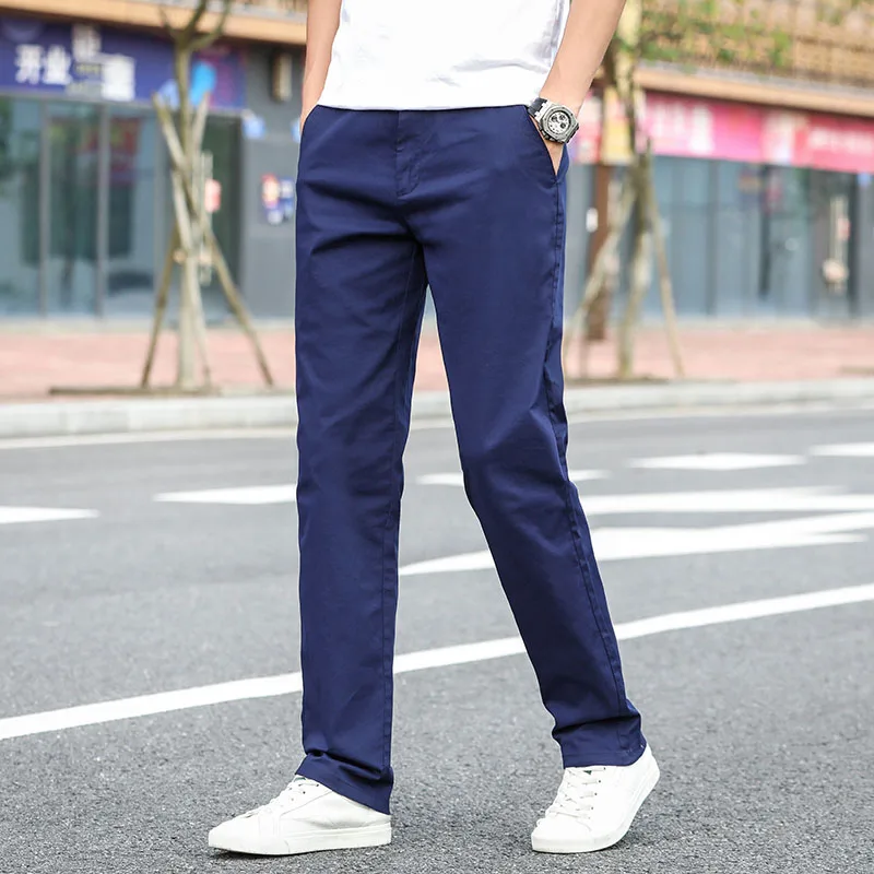 Мужские брюки Pantalon Homme, мужские брюки, штаны для бега, уличная мешковатая мода, черные белые брюки, классические мужские повседневные брюки, большие размеры - Цвет: blue