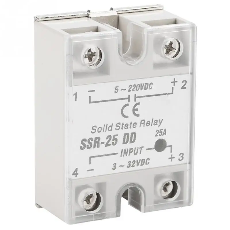 Фиксирующее реле SSR 25 DD 25A 5 220 В постоянного тока твердотельное для промышленной