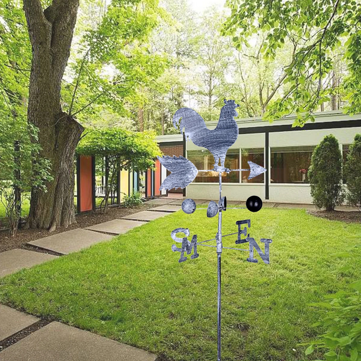 120 см Винтаж петух погода лопасти Металл Утюг ветер скорость Spinner направление