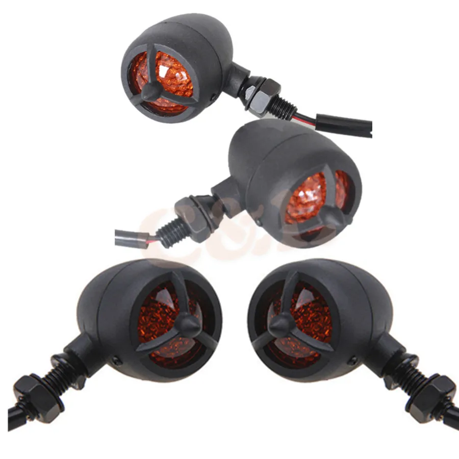 Металлическая черная пуля для мотоцикла светодиодный индикатор поворота