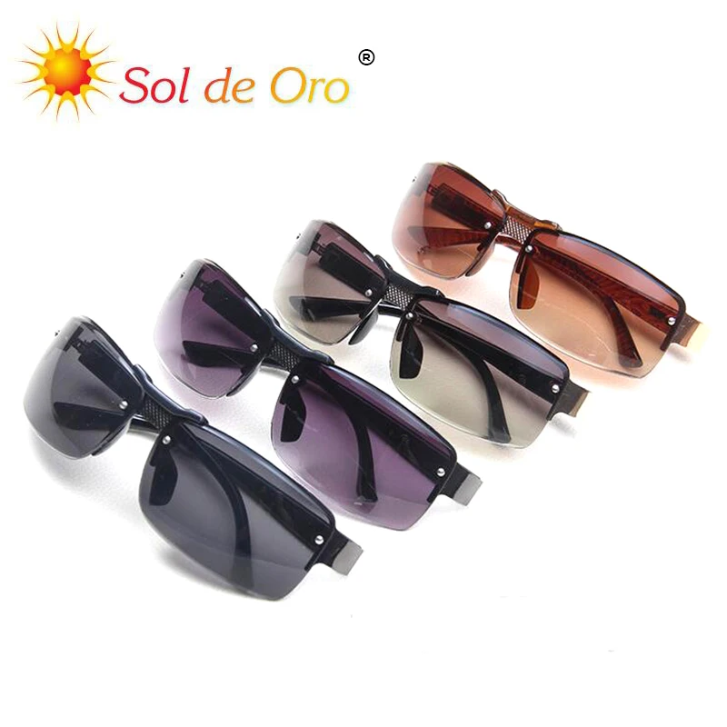 SOL DE ORO новые мужские солнцезащитные очки квадратная оправа гофрированные ноги