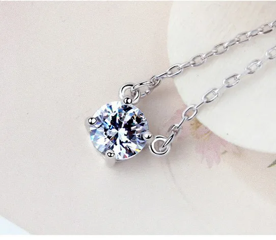 S простое ожерелье с натуральным цирконом модные ювелирные изделия Прямая