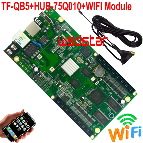 TF-QB5 + HUB-75Q010 WIFI модуль USB сетевой порт светодиодный контроллер 1024*480 720*720