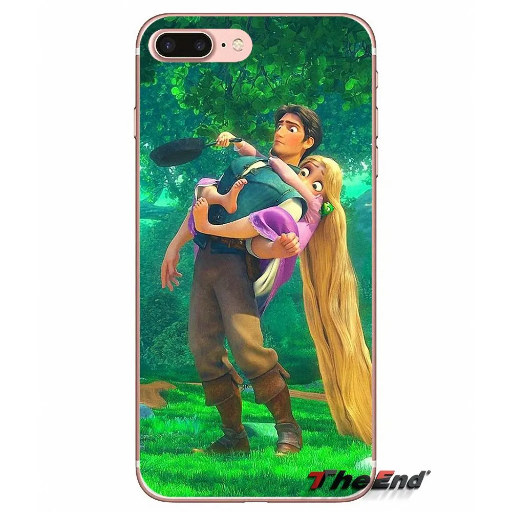 Запутанные Флинн и Рапунцель мягкие чехлы из ТПУ для iPhone X 4 4S 5 5S 5C SE 6 6S 7 8 Plus Samsung