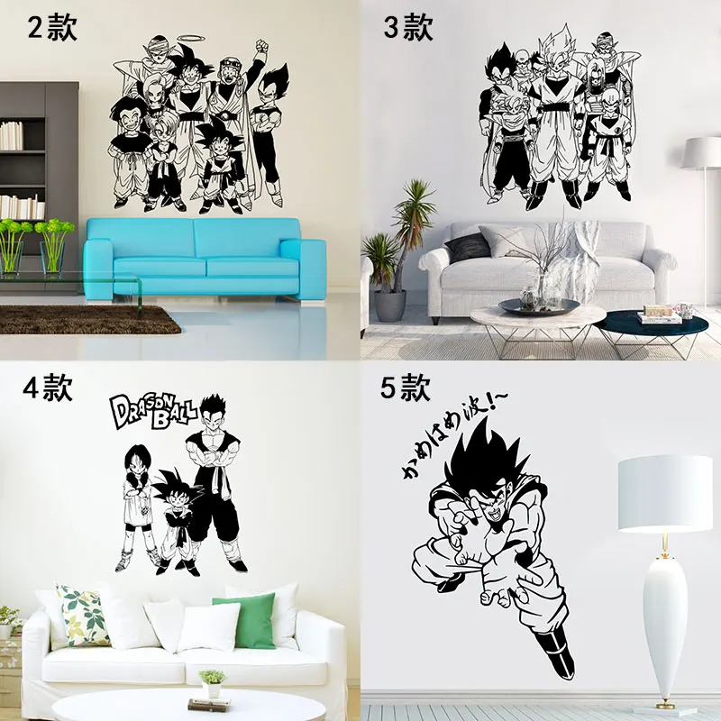Dragon Ball стикер на стену Сунь Укун аниме наклейка в японском стиле манга настенная Водонепроницаемая Автомобильная наклейка для спальни декоративная стена St