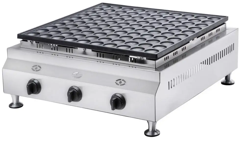 Beste Gratis Verzending 2 Units/Lot Gas Type 100 Gaten Poffertjes Maker Machine Mini Pannenkoek Machine