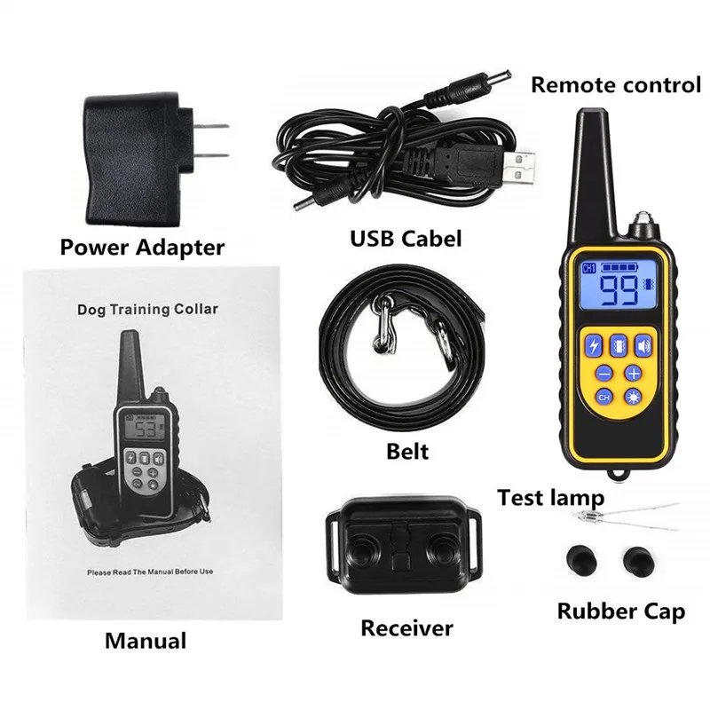 

Rechargeable Dog Training Collar With Vibration Shock Waterproof Remote Control Pet Dog Anti-Bark Collar Trainer for Dog