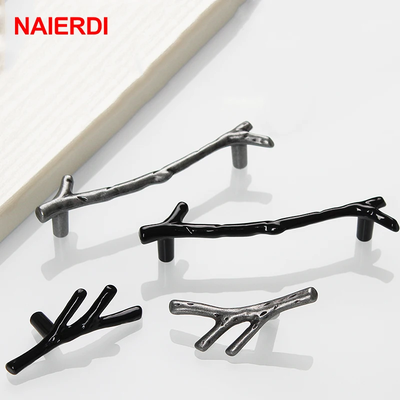 Ручки для дерева NAIERDI 10 шт. черная бронзовая кухонная ручка 96 мм 128 ручки выдвижных