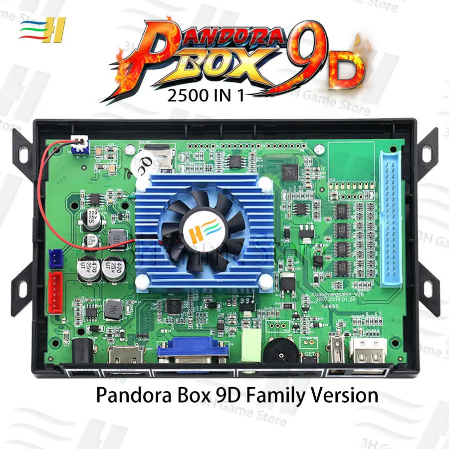 Pandora Box 9d 2500 В 1 семейная Версия Поддержка 3P 4P игры HDMI VGA выход HD 720P для консольного шкафа 3D tekken Mortal Kombat