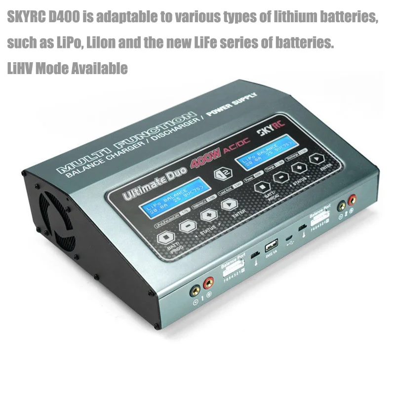 Балансирующее зарядное устройство SKYRC D400 Ultimate Duo Dis источник питания поддержка