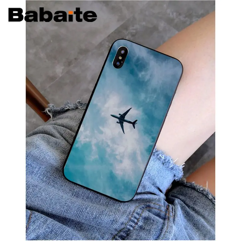 A9 Babaite самолет Путешествия Мягкий Силиконовый ТПУ чехол для телефона iPhone X XS MAX 6 6S 7 7plus 8 8Plus 5 5S XR - Цвет: A9