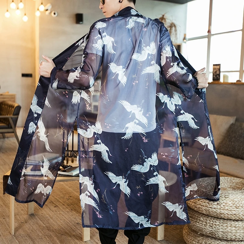 Кимоно кардиган мужской японский obi yukata Япония кимоно мужская японская мода haori