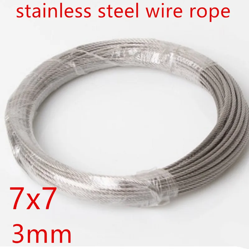 Трос из нержавеющей стали 10 м/лот 3 мм|cable diameter|cable 10mcable steel wire rope |